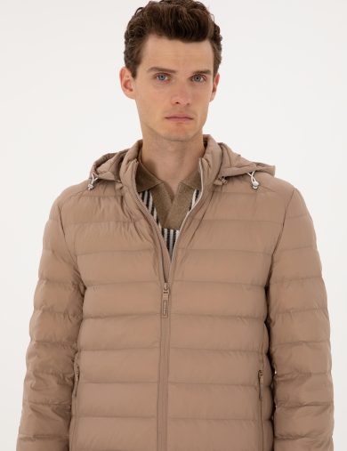 کاپشن هودی نارنجی  بیسیک  مردانه  پیرکاردین