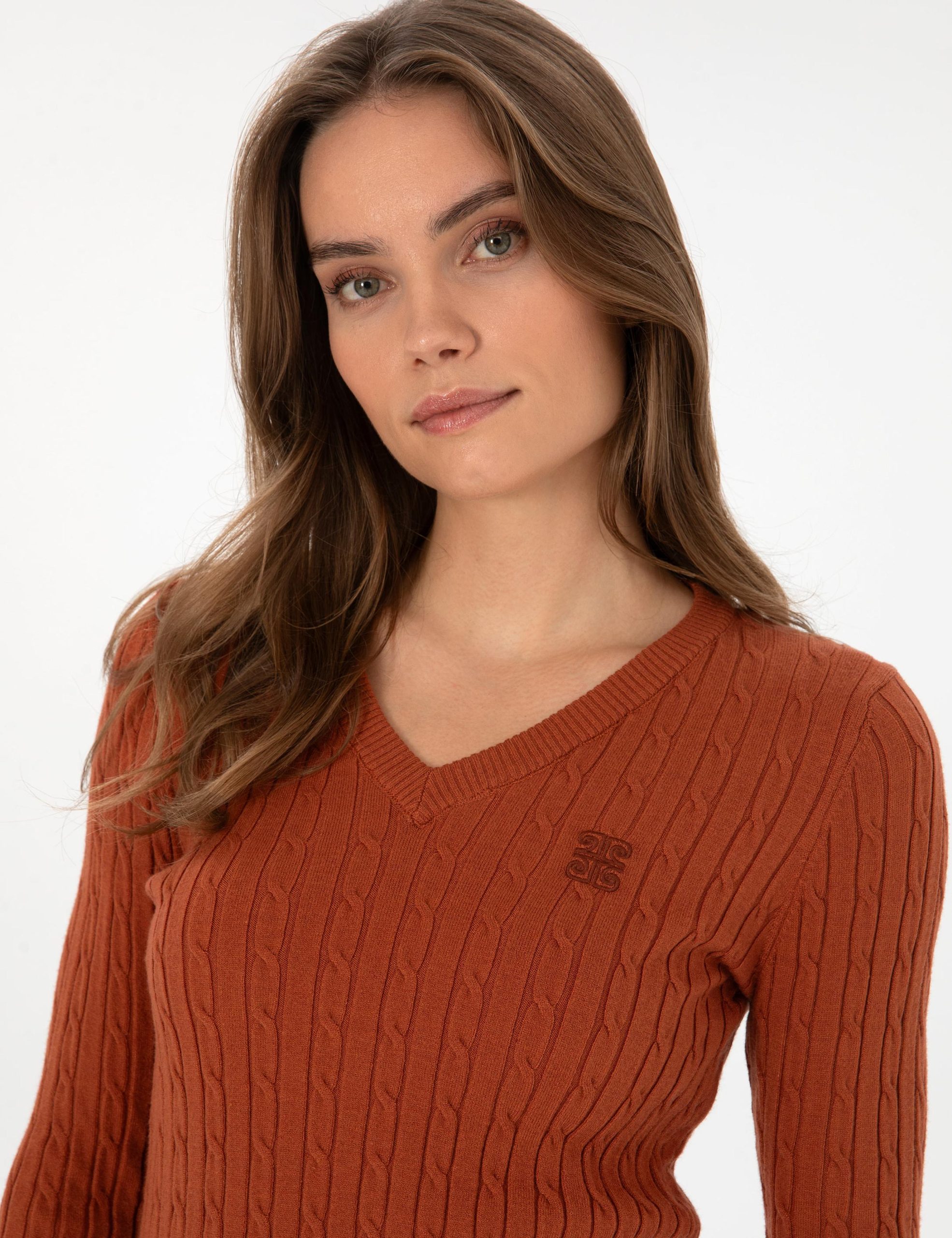 تریکو بیسیک زنانه پیر کاردین تریکو بیسیک قهوه ای سوپر اسلیم فیت زنانه پیرکاردین