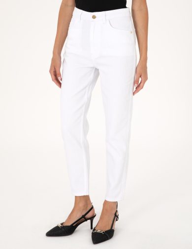 شلوارجین  سفید  مام فاق بلند  زنانه  پیرکاردین