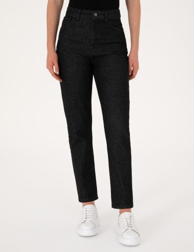 شلوارجین  سیاه  مام فاق بلند  زنانه  پیرکاردین