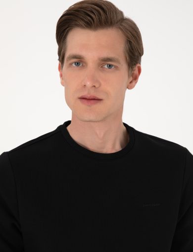 سویشرت  سیاه  رگولار  مردانه  پیرکاردین