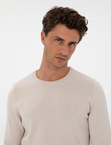 پلیور بافت  کرمی  اندامی  مردانه  پیرکاردین