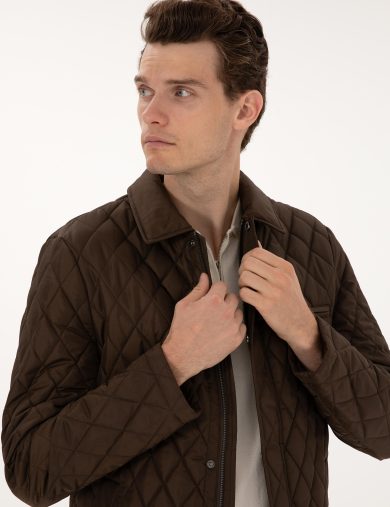 کاپشن  قهوه ای  بیسیک  مردانه  پیرکاردین