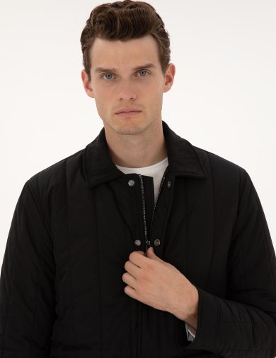 کاپشن مونو یقه سیاه  بیسیک  مردانه  پیرکاردین