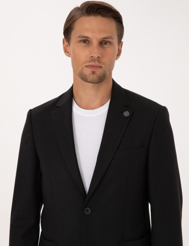 کت و شلوار مونو یقه سیاه  اندامی  مردانه  پیرکاردین