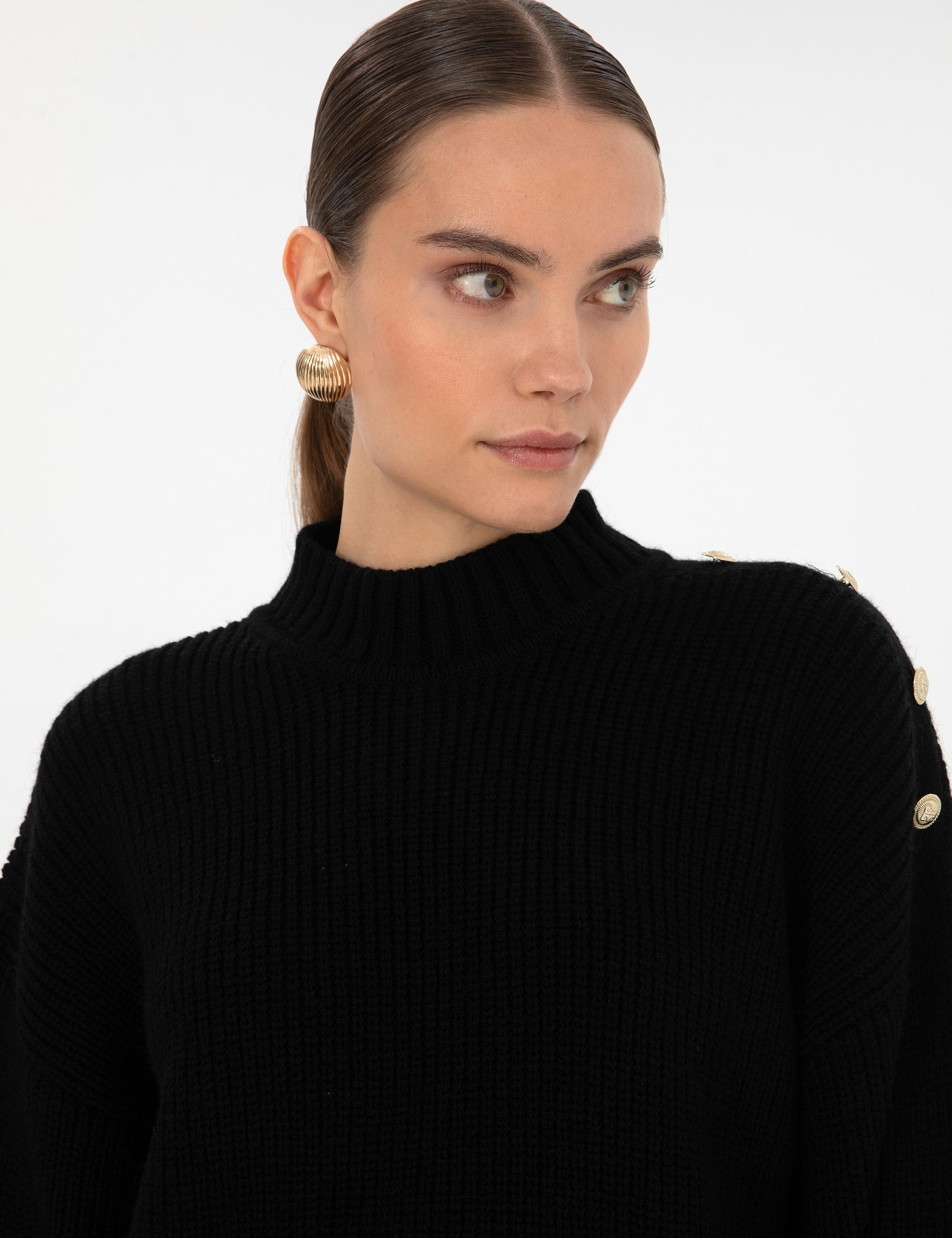 بافت  سیاه  ریلکس  زنانه  پیرکاردین