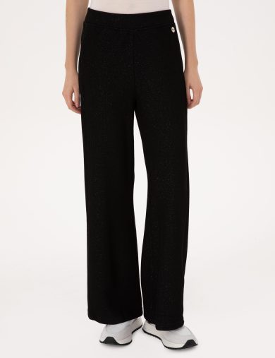 شلوار بافته  سیاه  فلر  زنانه  پیرکاردین