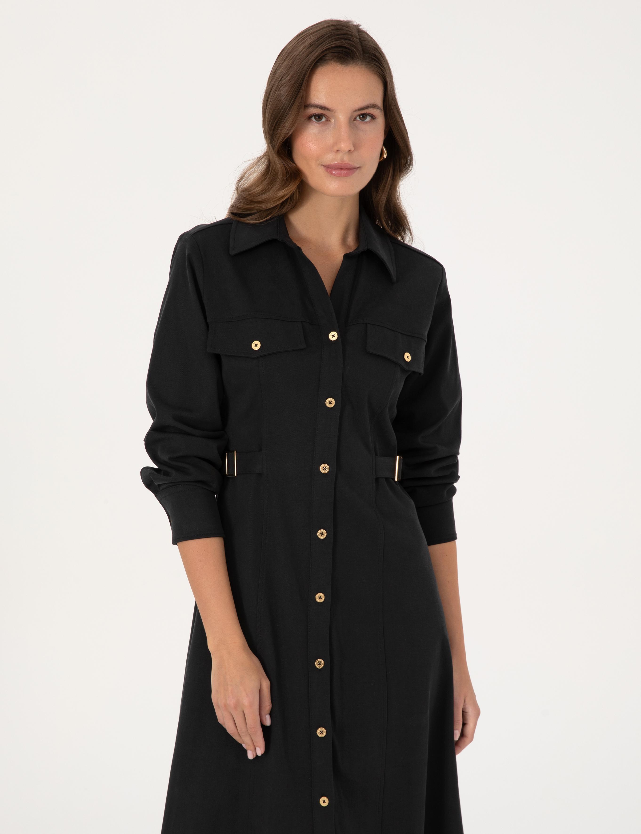 لباس  سیاه  رگولار  زنانه  پیرکاردین