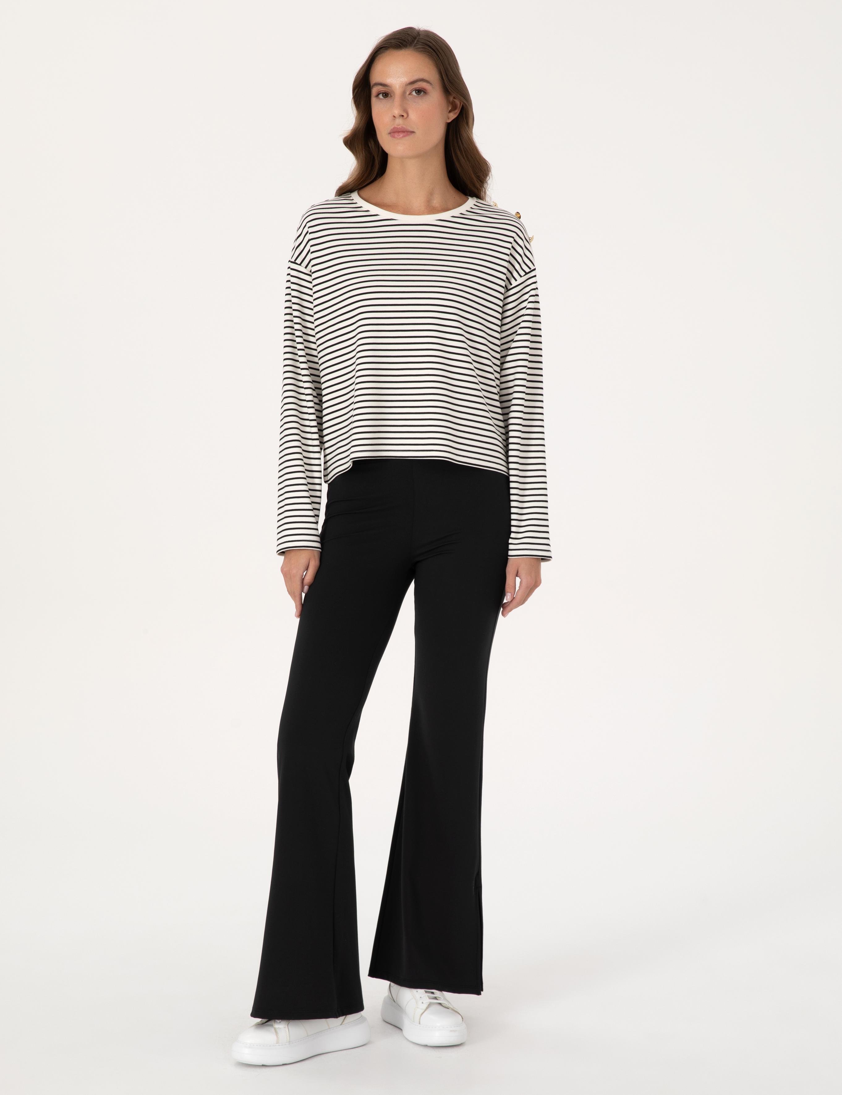 شلوار بافته زنانه فلر پیرکاردین 50314957-VR046 - تصویر 6