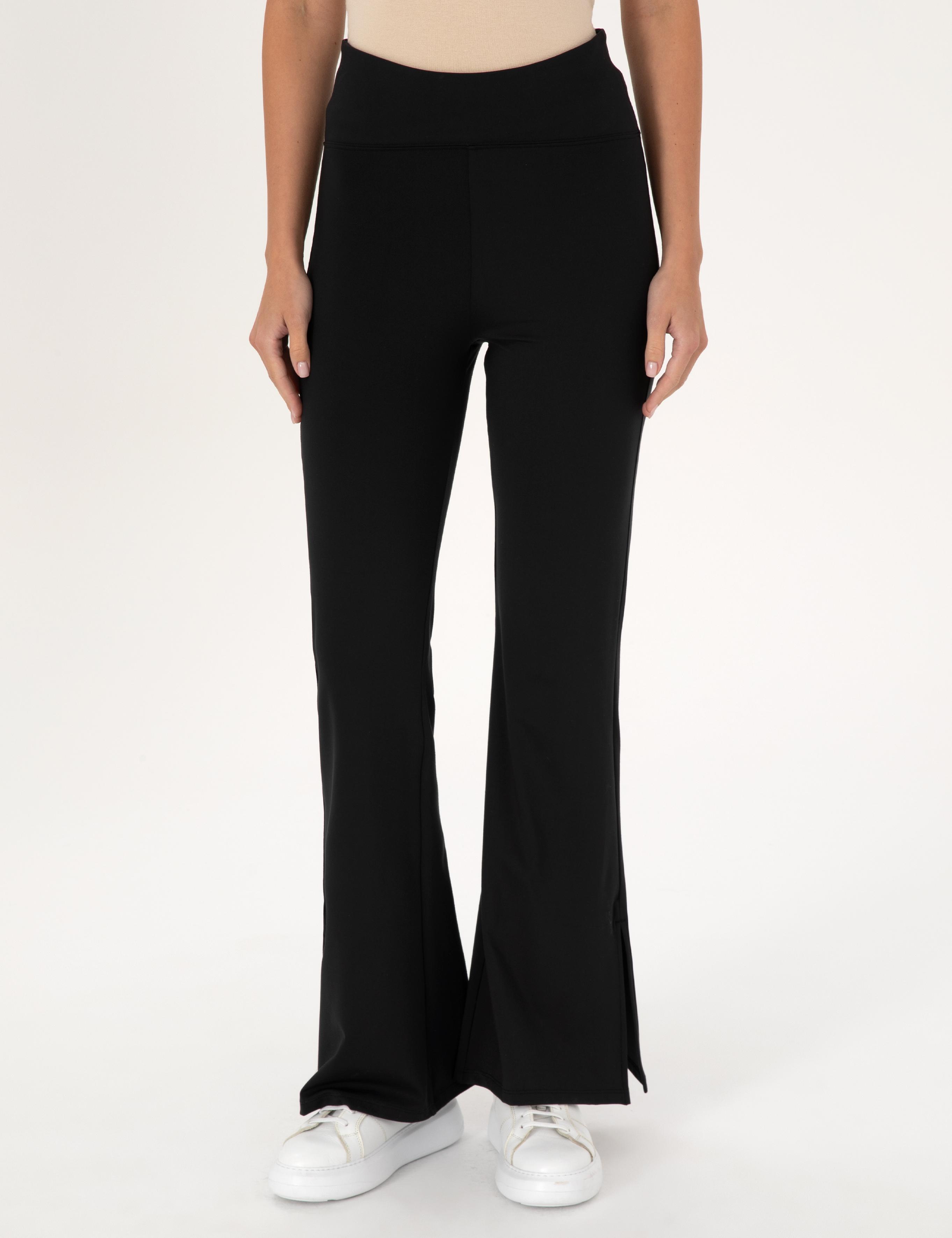 شلوار بافته  سیاه  فلر  زنانه  پیرکاردین