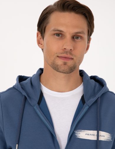 ژاکت بافته  نیلی  رگولار  مردانه  پیرکاردین