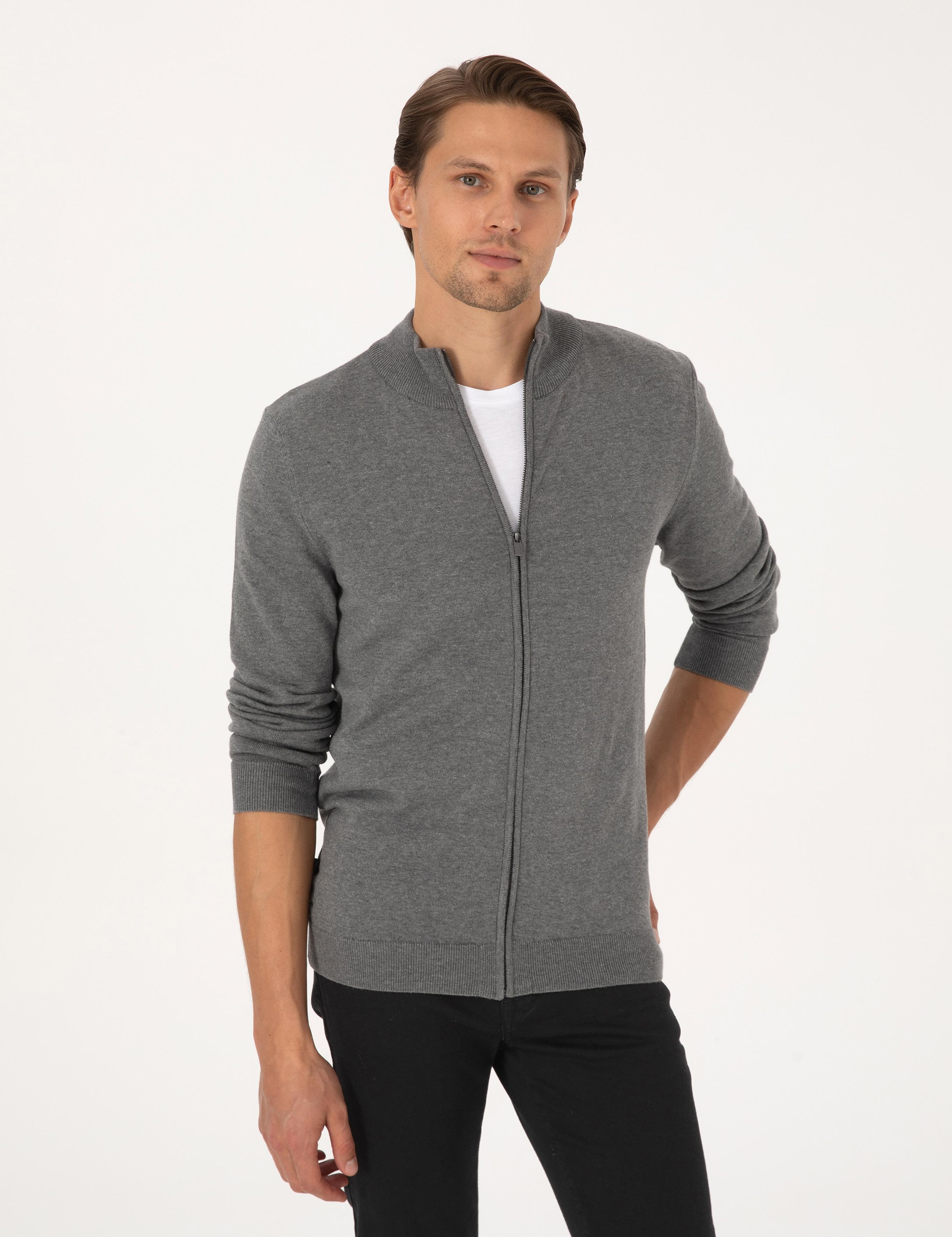 ژاکت تریکو مردانه اندامی پیرکاردین 50317409-VR086 - تصویر 2