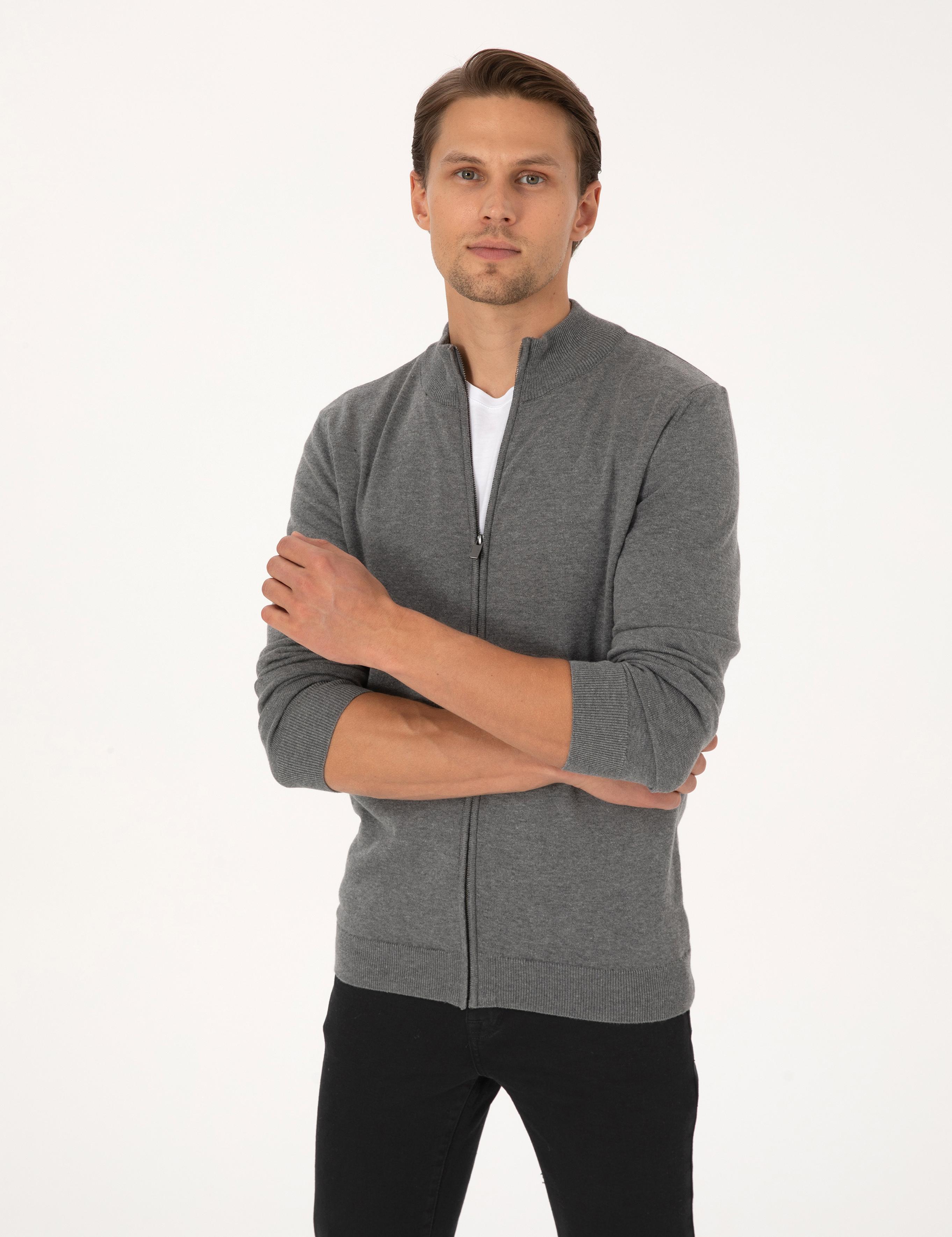 ژاکت تریکو مردانه اندامی پیرکاردین 50317409-VR086 - تصویر 7