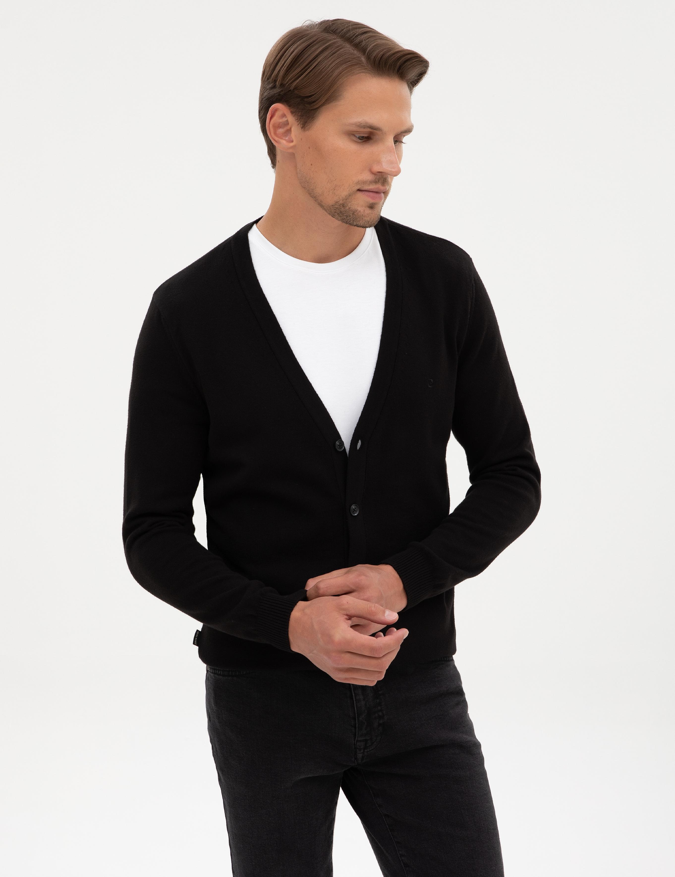 ژاکت تریکو مردانه اندامی پیرکاردین 50317330-VR046 - تصویر 2