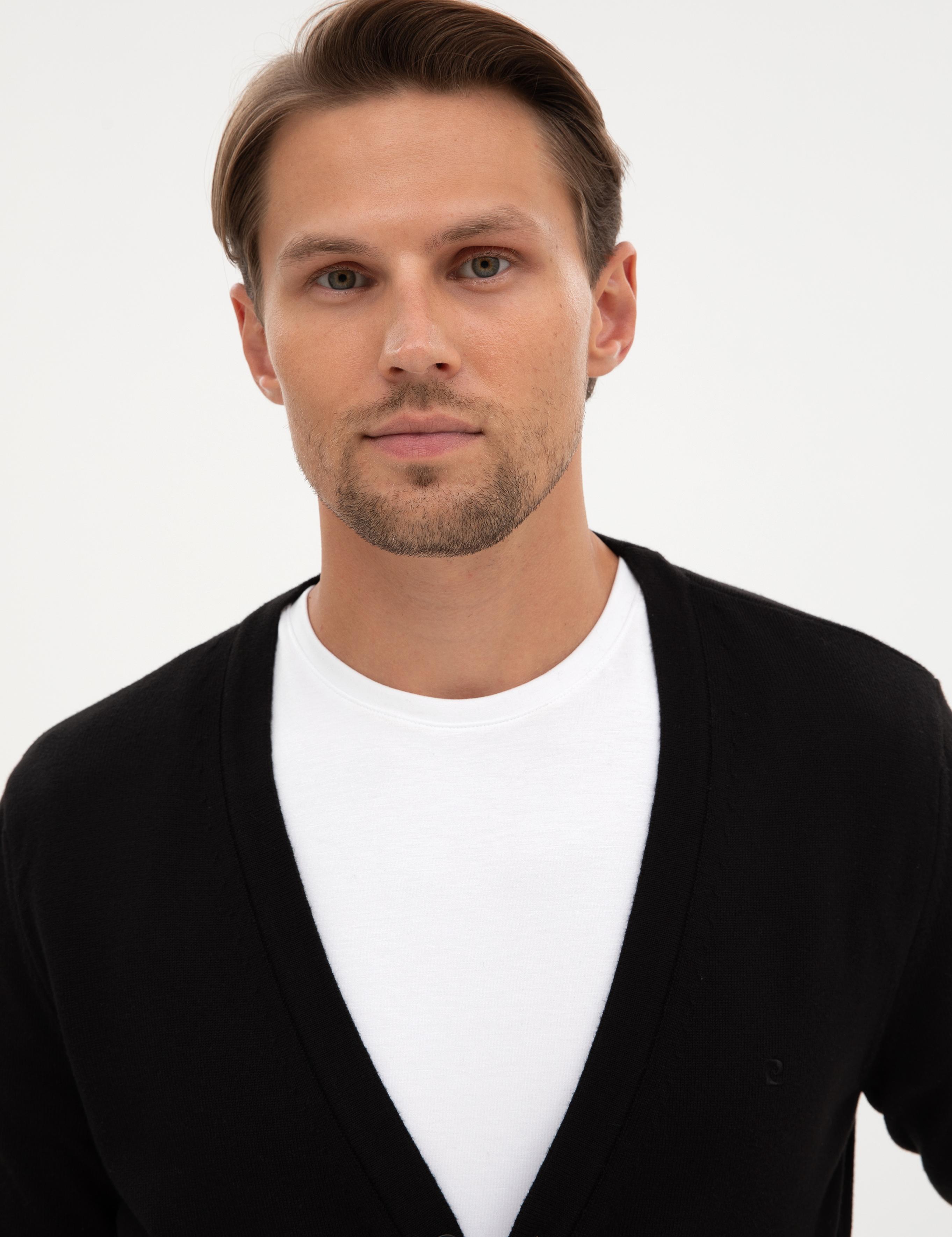 ژاکت تریکو  سیاه  اندامی  مردانه  پیرکاردین