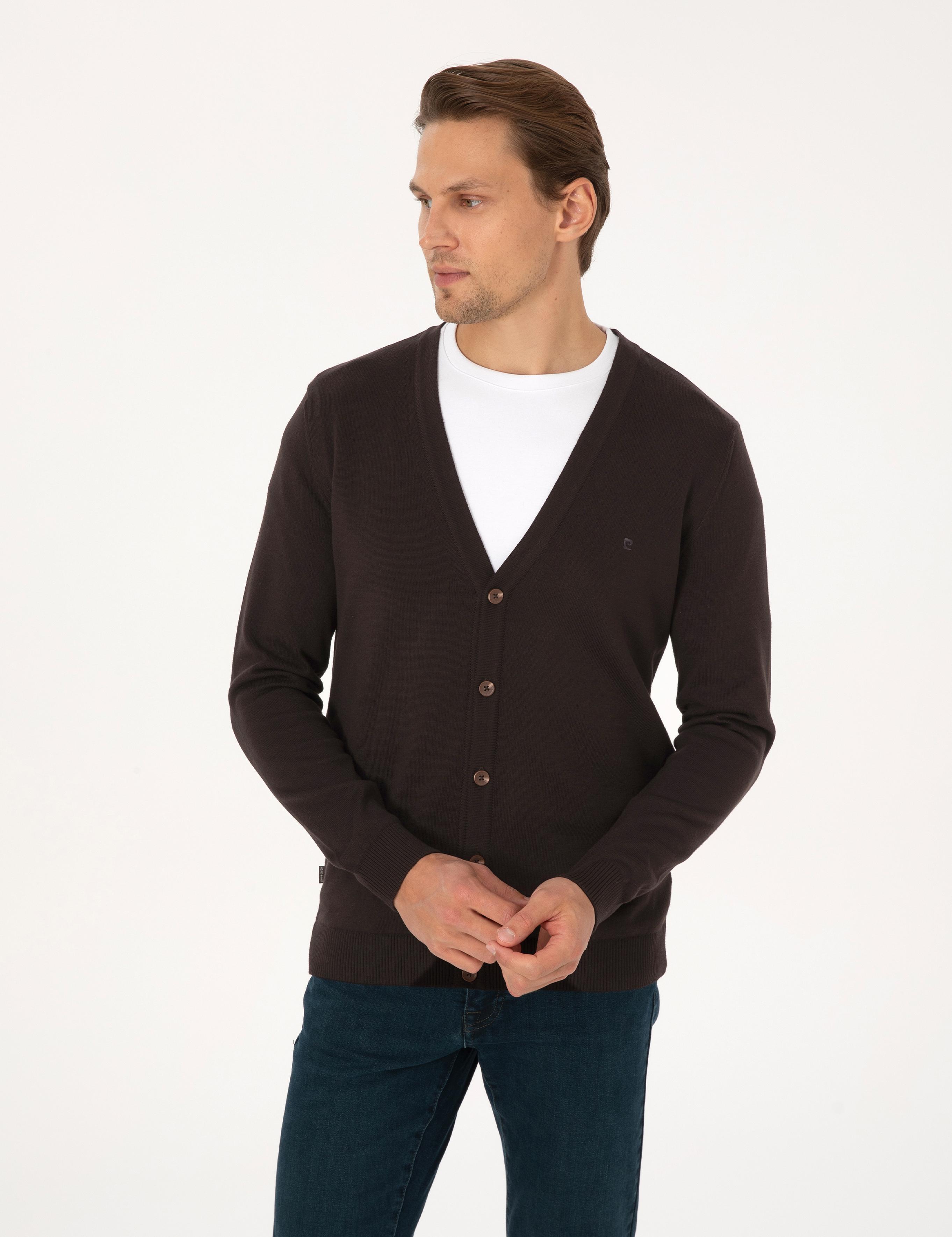 ژاکت تریکو مردانه اندامی پیرکاردین 50317330-VR084 - تصویر 2