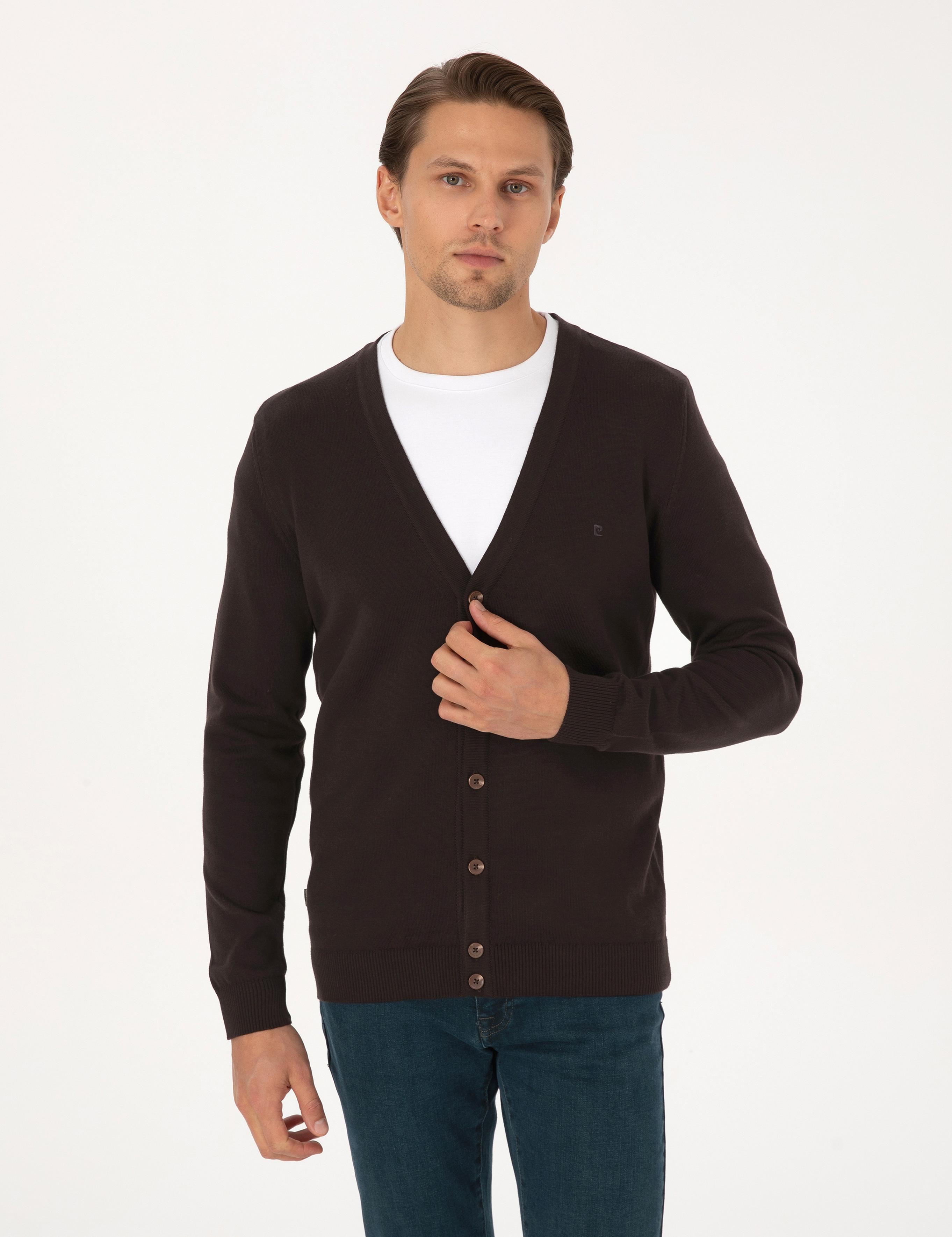 ژاکت تریکو مردانه اندامی پیرکاردین 50317330-VR084 - تصویر 7