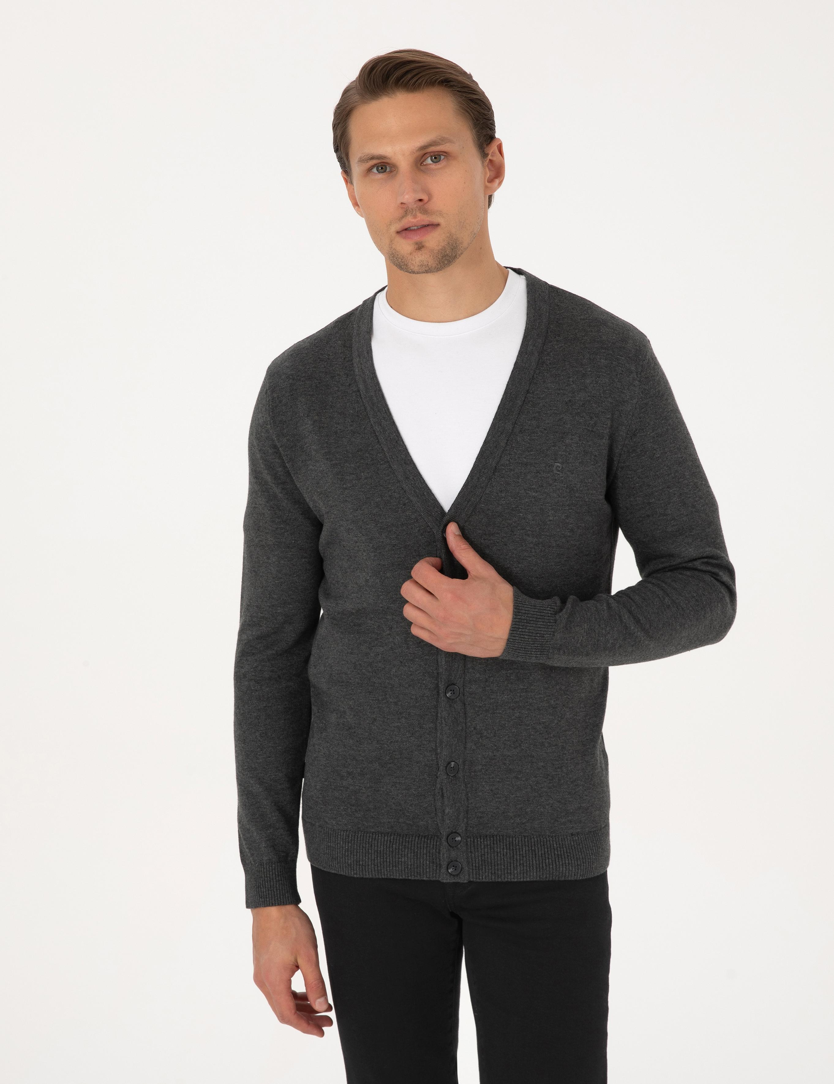 ژاکت تریکو مردانه اندامی پیرکاردین 50317330-VR128 - تصویر 2