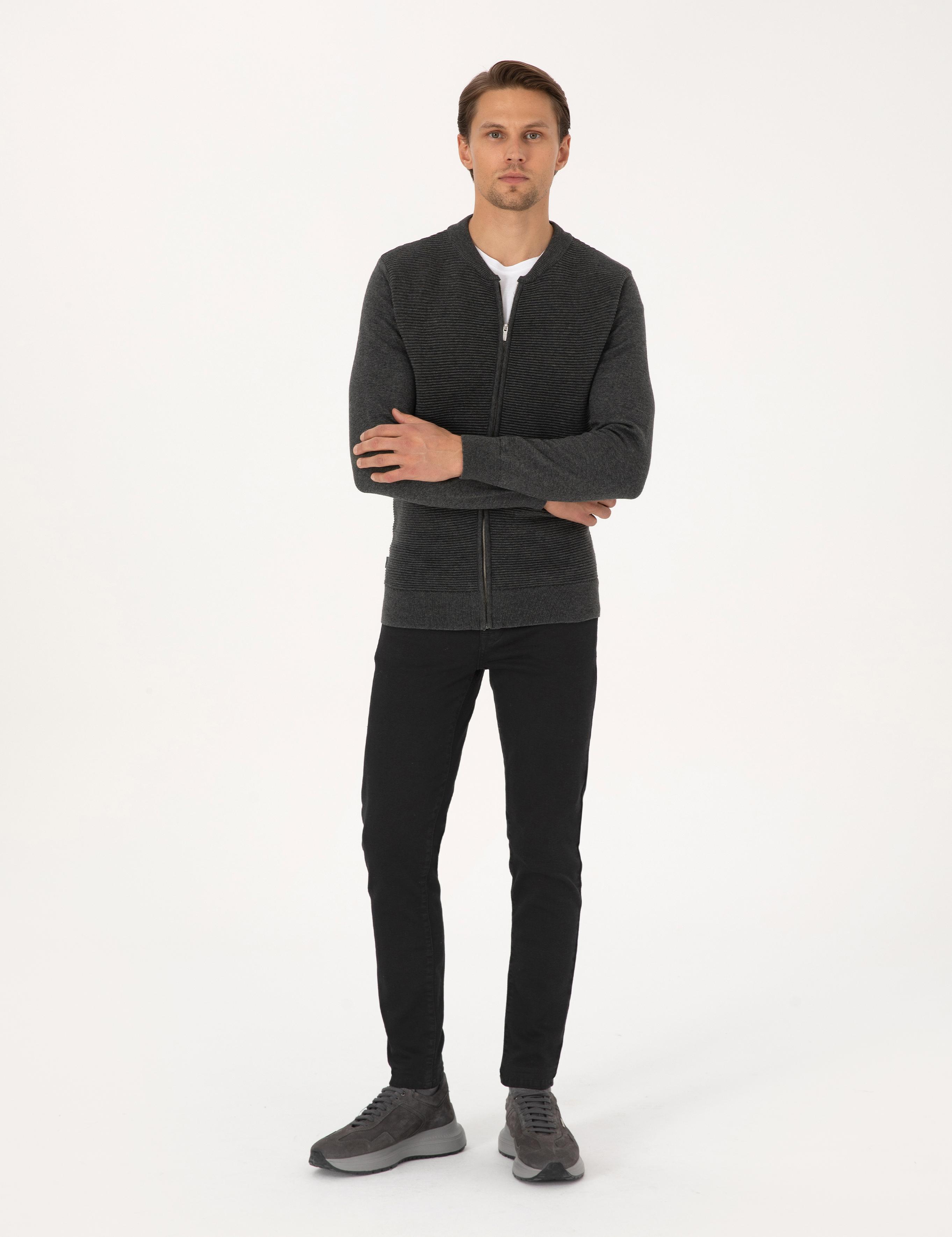 ژاکت تریکو مردانه اندامی پیرکاردین 50317333-VR091 - تصویر 3