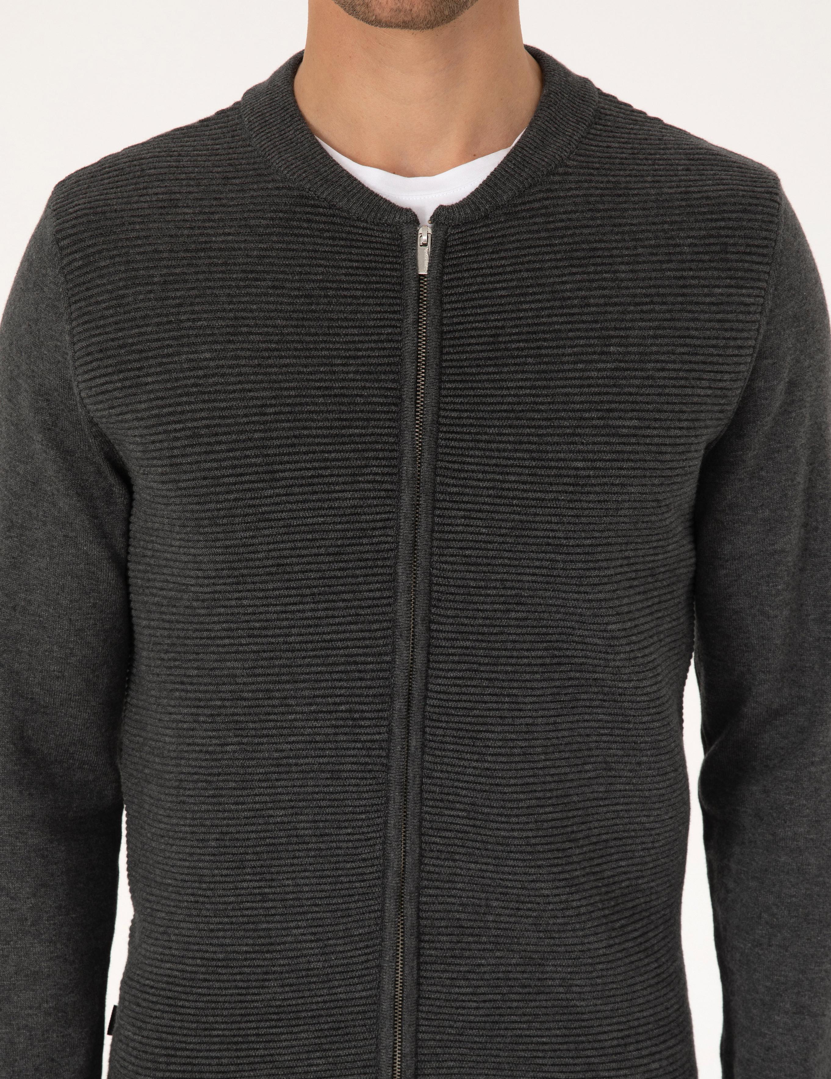 ژاکت تریکو مردانه اندامی پیرکاردین 50317333-VR091 - تصویر 5