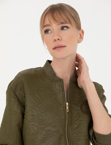 کت  قهوه ای  کراپ تاپ  زنانه  پیرکاردین