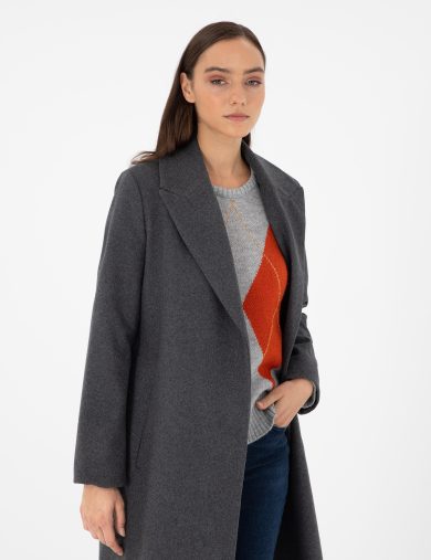 پالتو  زغالی  بیسیک  زنانه  پیرکاردین