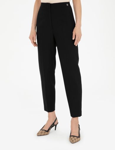 شلوار  سیاه  هویجی فاق بلند  زنانه  پیرکاردین