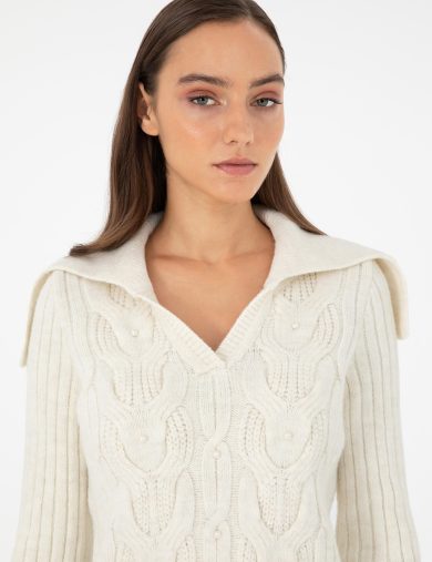 بافت  کرمی  سوپر اسلیم فیت  زنانه  پیرکاردین