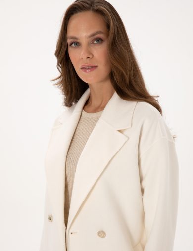 پالتو  کرمی  بیسیک  زنانه  پیرکاردین