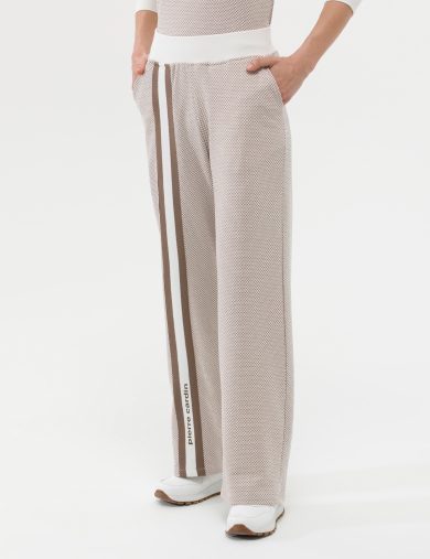 شلوار بافته  کرمی  فلر  زنانه  پیرکاردین