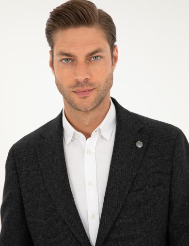 کت مونو یقه زغالی  اندامی  مردانه  پیرکاردین