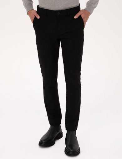 شلوار کانواس  سیاه  اندامی  مردانه  پیرکاردین