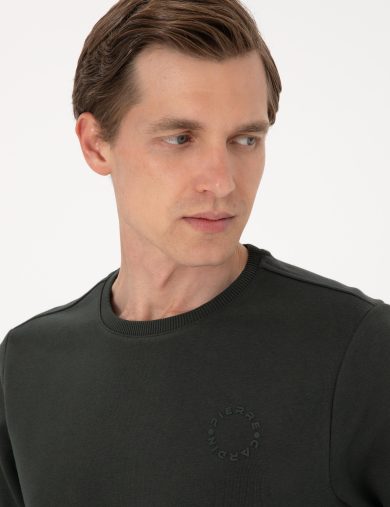 سویشرت  سبز  رگولار  مردانه  پیرکاردین