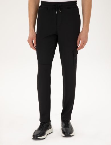 شلوار بافته  سیاه  اندامی  مردانه  پیرکاردین