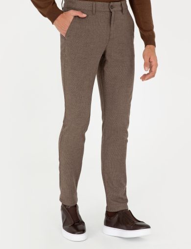 شلوار کانواس  قهوه ای  اندامی  مردانه  پیرکاردین