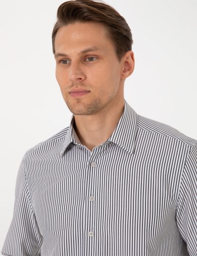 پیراهن طرح دار  سیاه  اندامی  مردانه  پیرکاردین