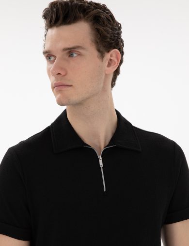 تی شرت  سیاه  اندامی  مردانه  پیرکاردین