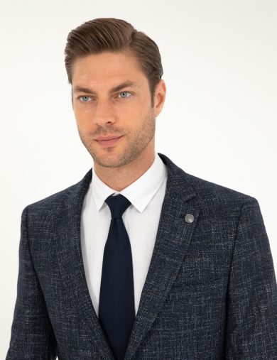 کت مونو یقه لاجوردی  سوپر اسلیم فیت  مردانه  پیرکاردین