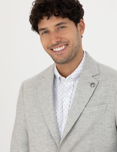 کت مونو یقه خاکستری  اندامی  مردانه  پیرکاردین