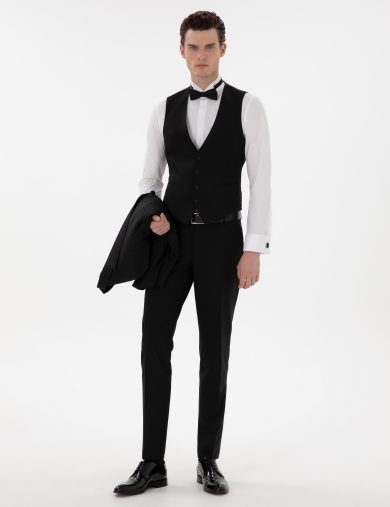 کت و شلوار اسموکین  سیاه  سوپر اسلیم فیت  مردانه  پیرکاردین