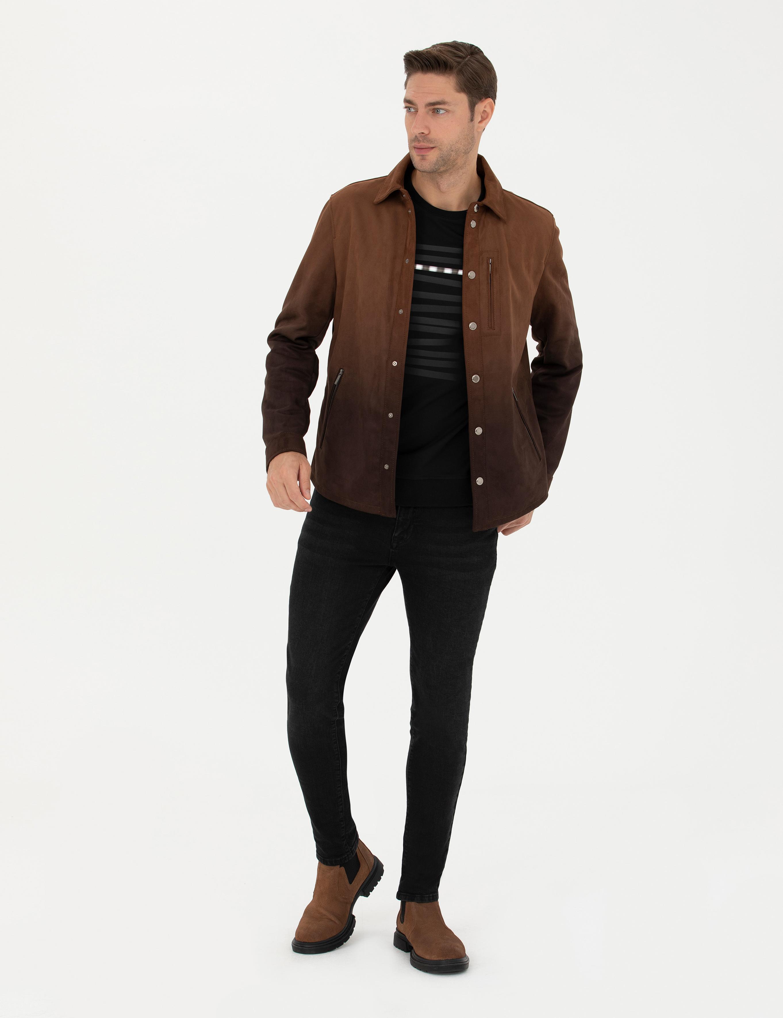 کاپشن چرم مردانه استاندارد پیرکاردین 50280331-400 - تصویر 3