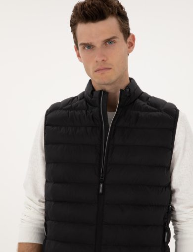 جلیقه یقه بلند سیاه  بیسیک  مردانه  پیرکاردین