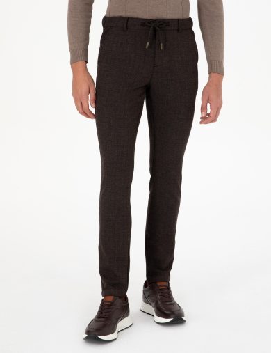 شلوار کانواس  قهوه ای  اندامی  مردانه  پیرکاردین