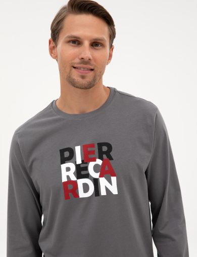 ست پیژامه  خاکستری  استاندارد  مردانه  پیرکاردین