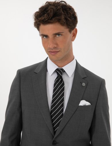 کت و شلوار مونو یقه خاکستری  اندامی  مردانه  پیرکاردین