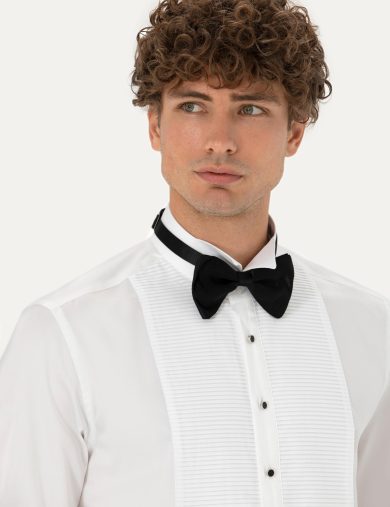 پیراهن اسموکین  سفید  اندامی  مردانه  پیرکاردین