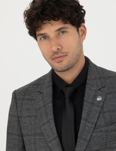 کت و شلوار مونو یقه خاکستری  اندامی  مردانه  پیرکاردین