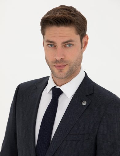 کت و شلوار مونو یقه لاجورد  سوپر اسلیم فیت  مردانه  پیرکاردین