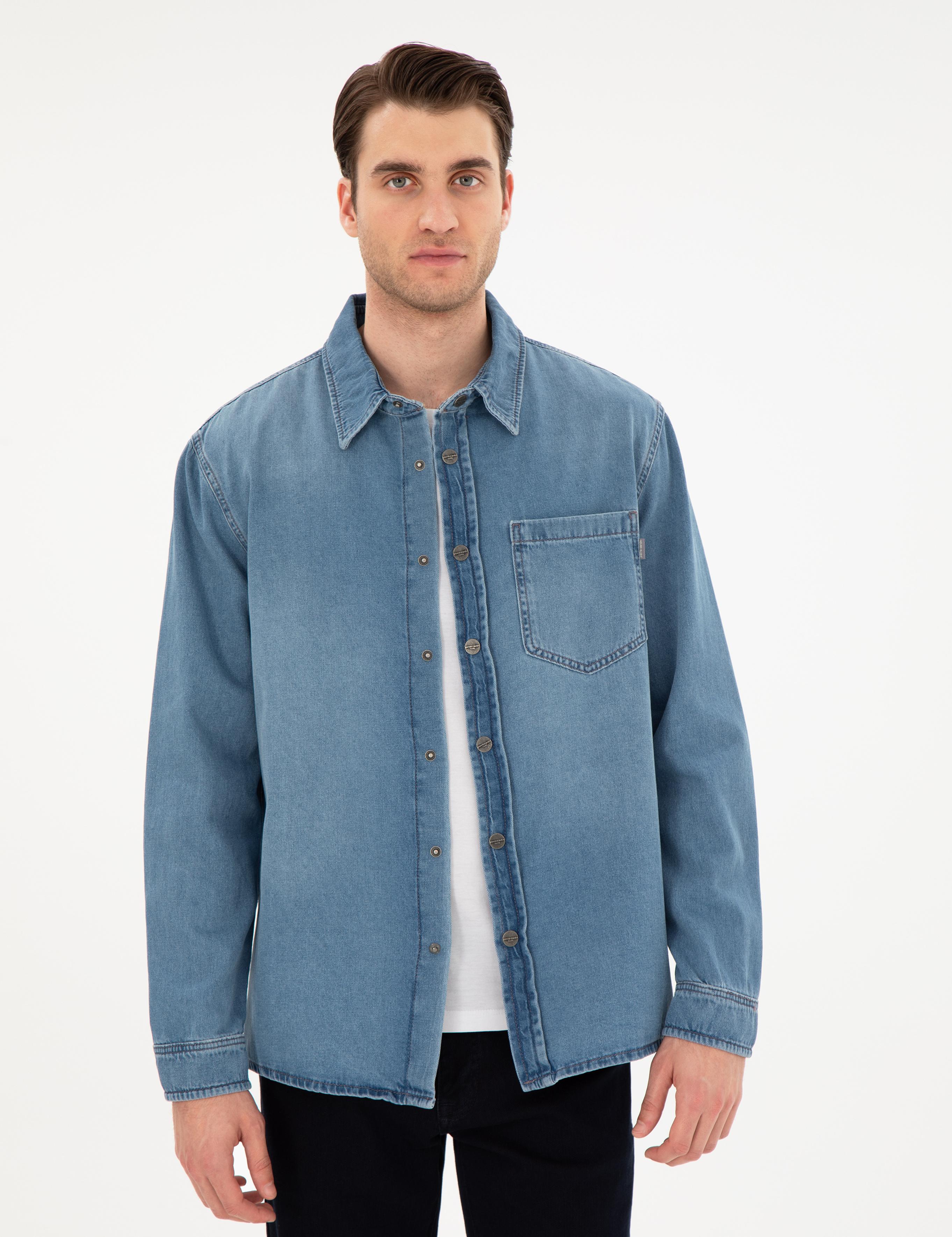 پیراهن جین مردانه ریلکس پیرکاردین 50292072-VR036 - تصویر 2