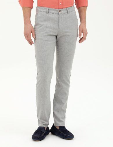 شلوار کانواس  خاکستری  اندامی  مردانه  پیرکاردین